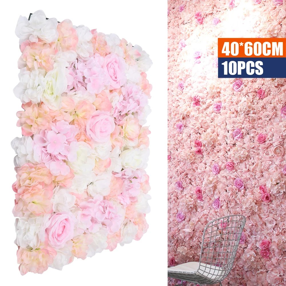 10Pcs Artificial Silk Cloth Flower Wall Panel Rectangular Elegant for Party Wedding Festival Celebration 10Pcs Artificial Silk Cloth Flower Wall Panel Rectangular Elegant for Party Wedding Festival Celebration