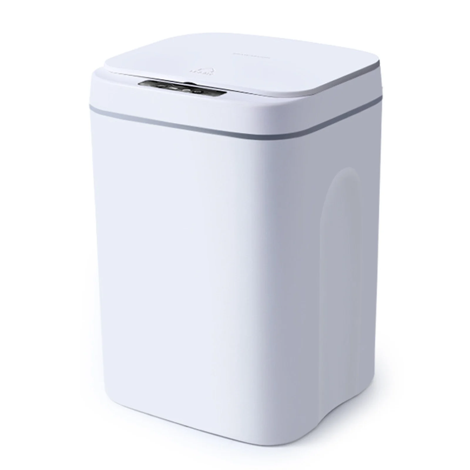 Touchless 16L/4.22Gal Automatic Induction Trash Can Intelligent Motion Sensor Trash Can White Plastic Infrared Sensing Trash Can