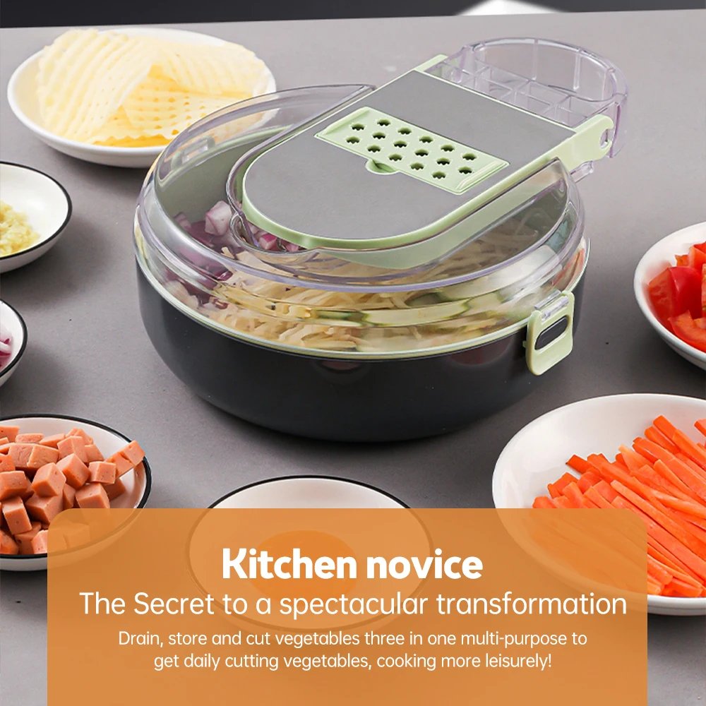 13 in 1 Vegetable Chopper with Container Kitchen Gadgets Veggie Dicer Cutter for Onion Tomato Vegetable Slicer Dicer Cutter