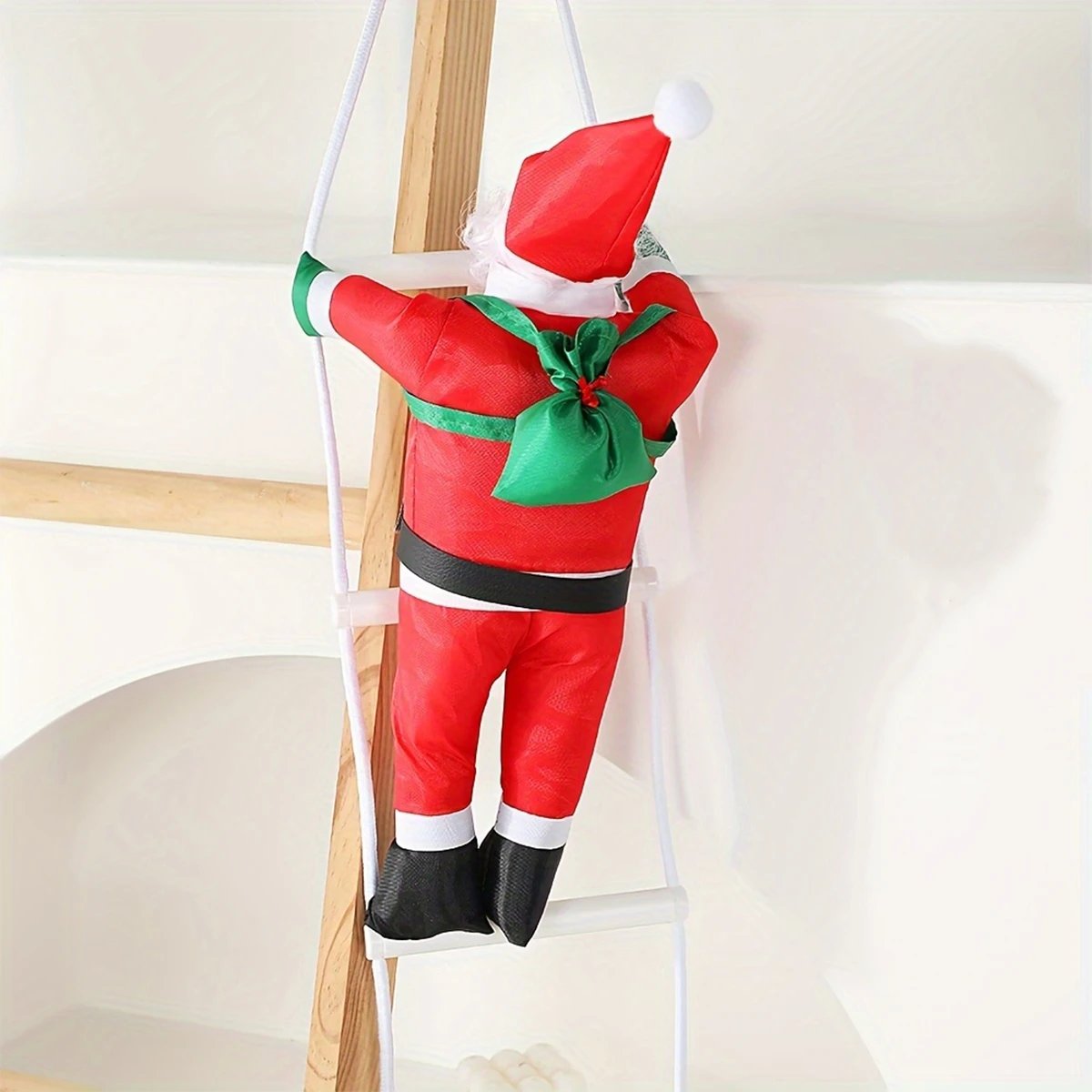 Santa Claus Climbing Ladder Pendant Merry Christmas Decoration For Home 2024 Navidad Cristmas Tree Ornament 2025 New Year Gift