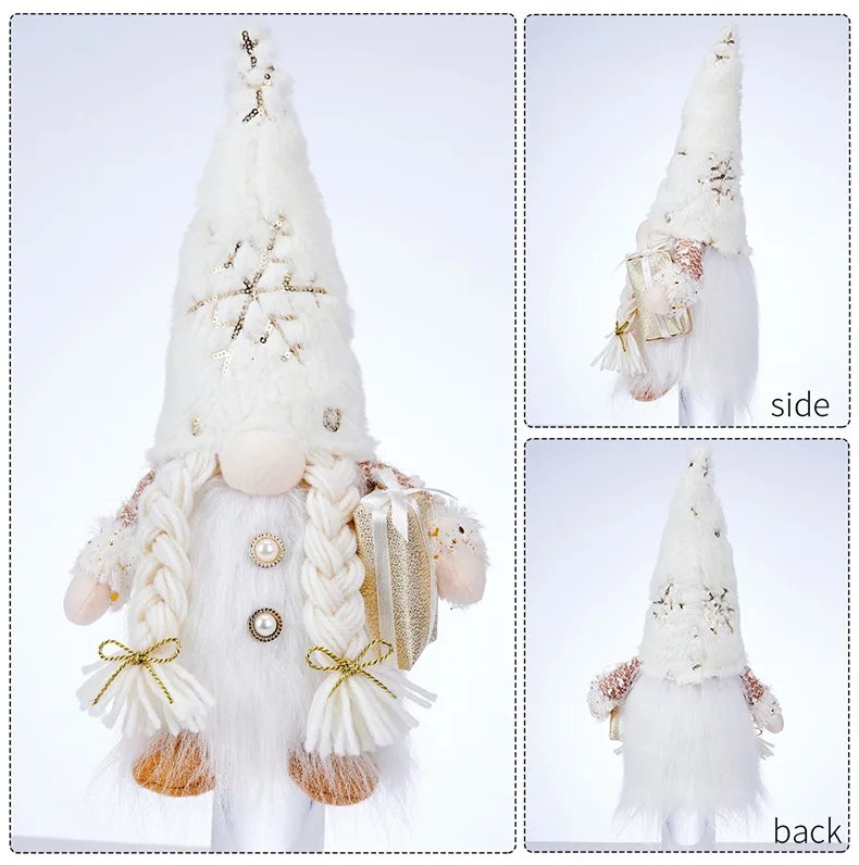 30cm Glowing Gnome Christmas Decorations 2024 Faceless Plush Dolls elf Home Ornaments Navidad New Year 2024 Gift