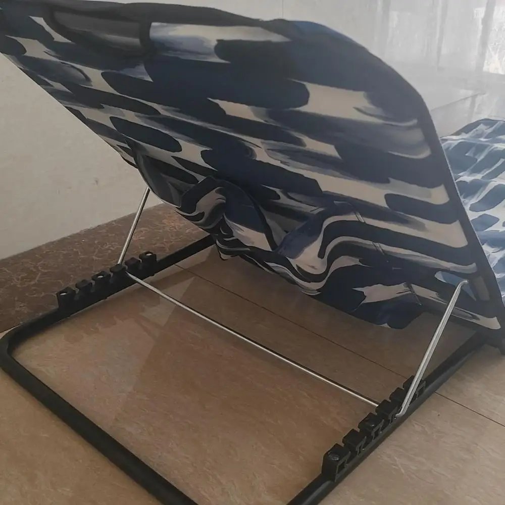 Folding Lounge Chair Beach Bed Cot Portable Chaise Lounge Sun Tanning Chair Sleeping Cots With 5-Position Reclining Back For