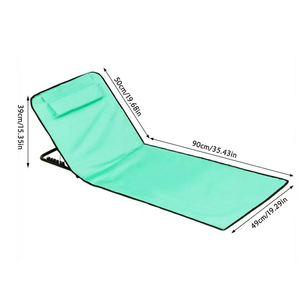 Folding Lounge Chair Beach Bed Cot Portable Chaise Lounge Sun Tanning Chair Sleeping Cots With 5-Position Reclining Back For