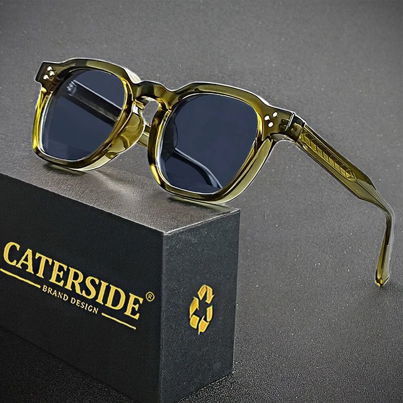 CATERSIDE Retro Punk Men Sunglasses Small Frame Square Personalized Design Sun Glasses Women Travel Party Business Festival Gift CATERSIDE Retro Punk Men Sunglasses Small Frame Square Personalized Design Sun Glasses Women Travel Party Business Festival Gift