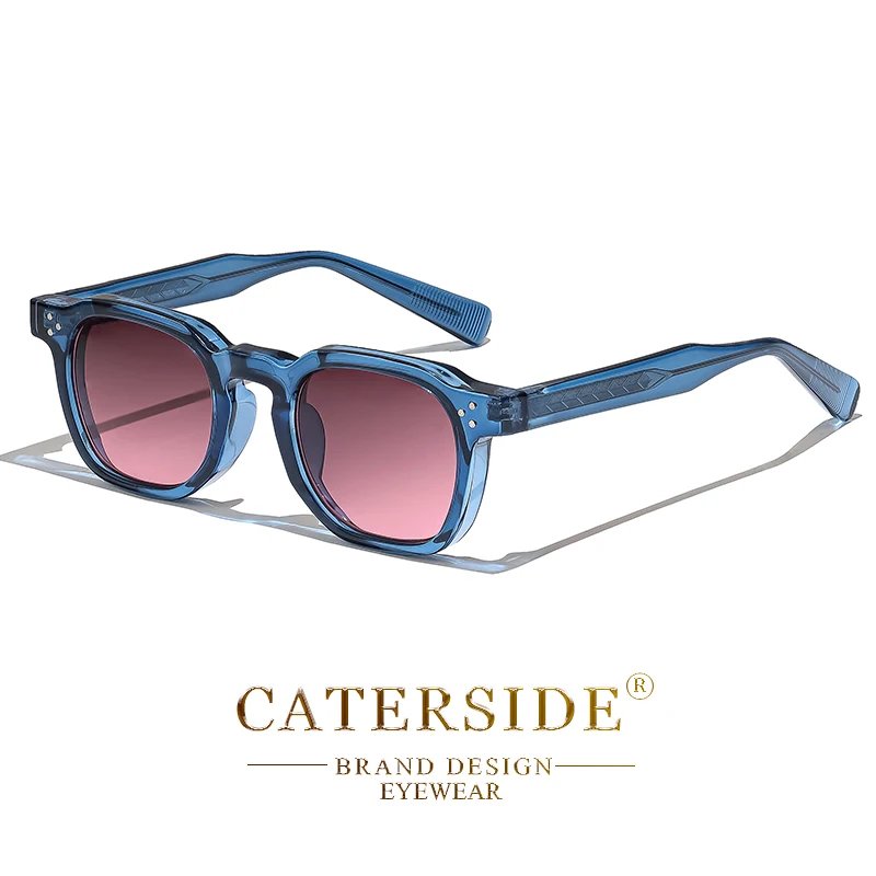 CATERSIDE Retro Punk Men Sunglasses Small Frame Square Personalized Design Sun Glasses Women Travel Party Business Festival Gift CATERSIDE Retro Punk Men Sunglasses Small Frame Square Personalized Design Sun Glasses Women Travel Party Business Festival Gift