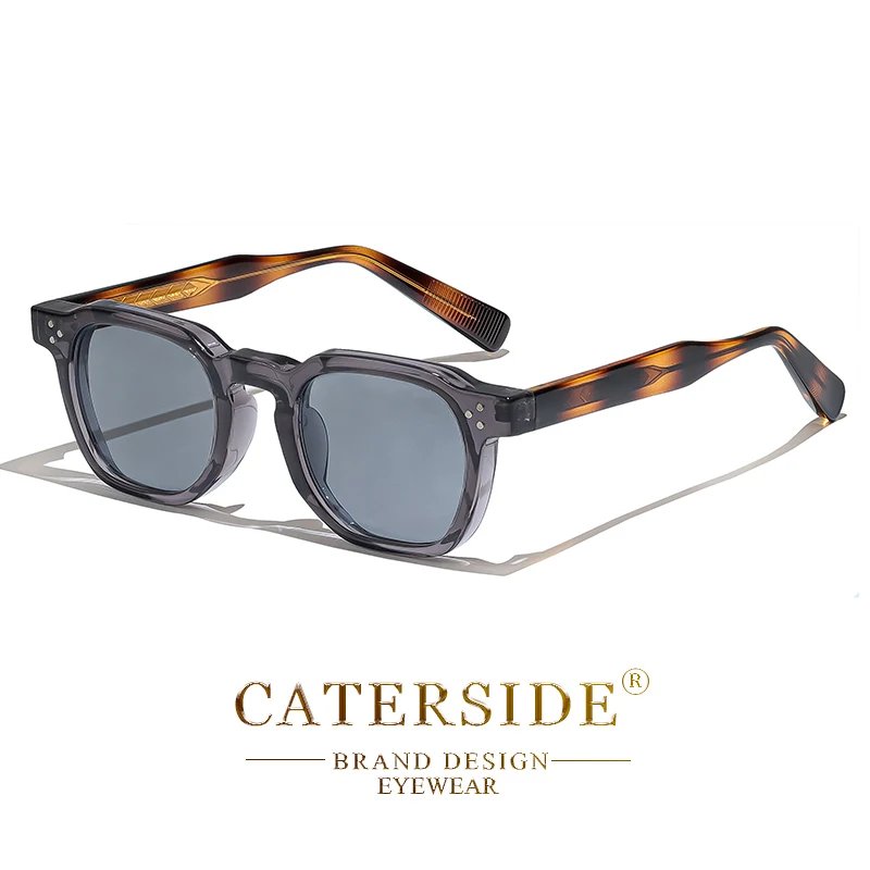 CATERSIDE Retro Punk Men Sunglasses Small Frame Square Personalized Design Sun Glasses Women Travel Party Business Festival Gift CATERSIDE Retro Punk Men Sunglasses Small Frame Square Personalized Design Sun Glasses Women Travel Party Business Festival Gift