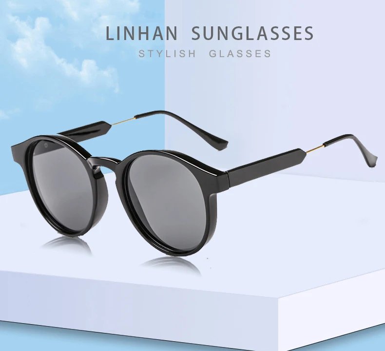 Retro Round Sunglasses Women Men Brand Design Transparent Female Sun Glasses Men Oculos De Sol Feminino Lunette Soleil UV400