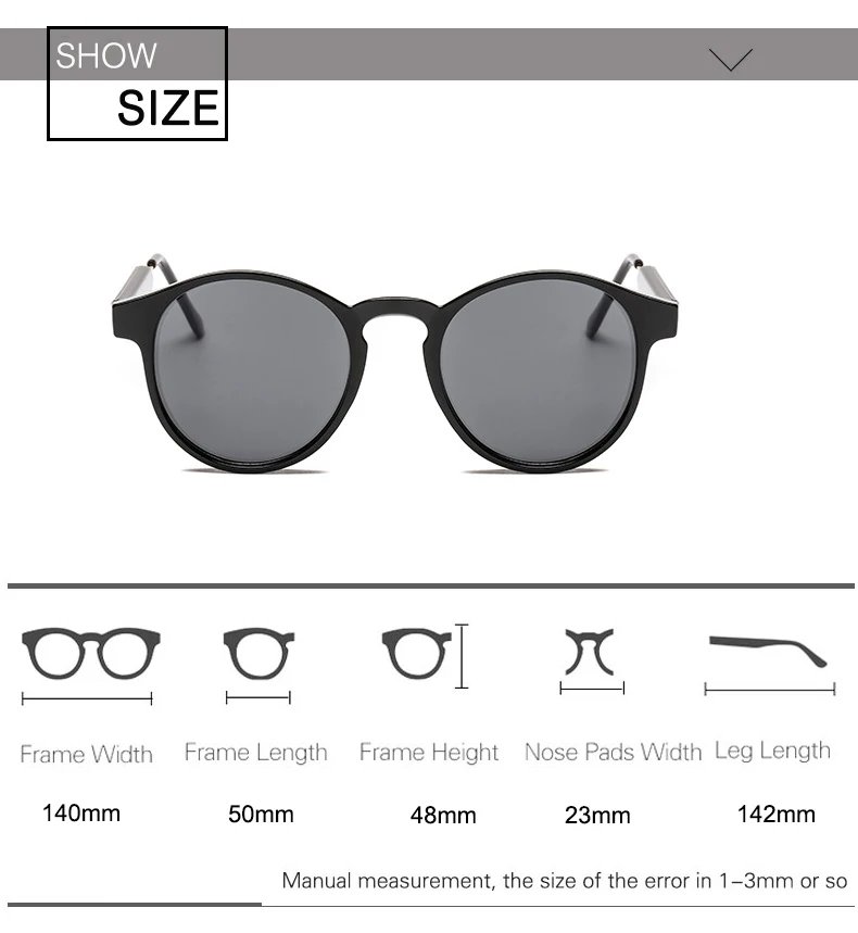 Retro Round Sunglasses Women Men Brand Design Transparent Female Sun Glasses Men Oculos De Sol Feminino Lunette Soleil UV400