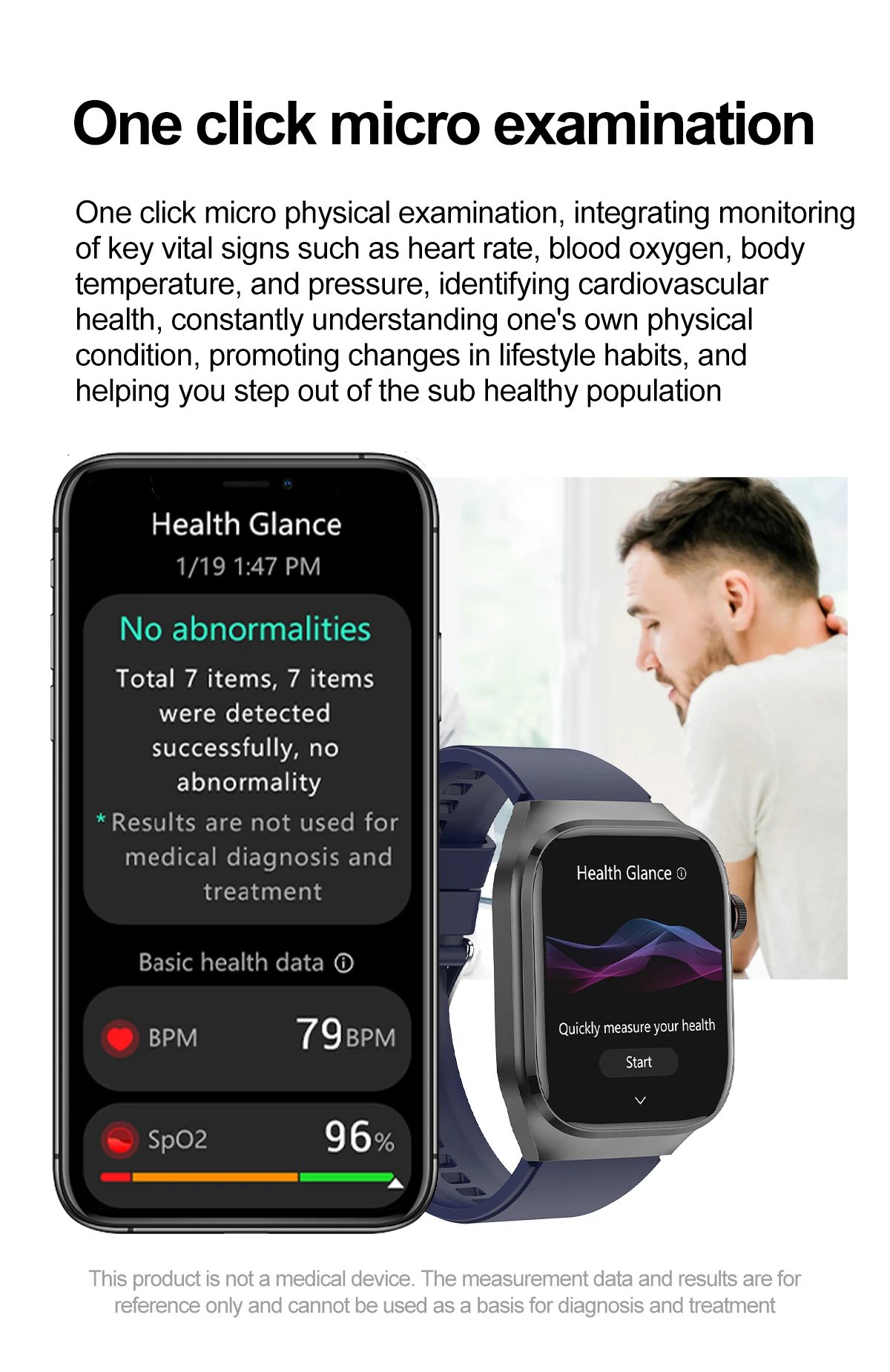 2024 New Uric Acid Blood Fat Smart Watch Men Blood Sugar ECG+PPG Blood Pressure Bluetooth Call Sports for Xiaomi Health Watch