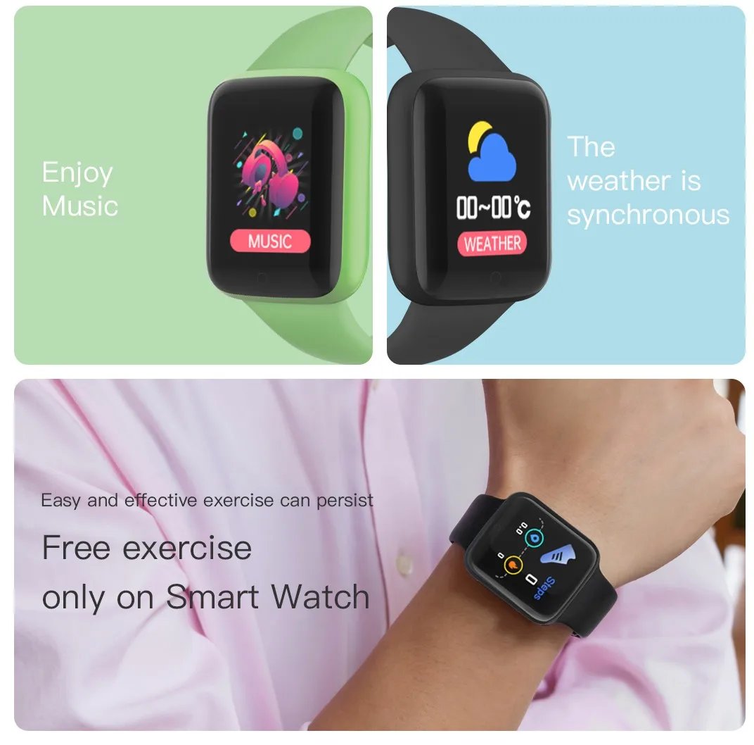 Y68S Real Step Count Rechargeable Smart Watch Men And Women Touchscreen Sports Fitness Watch Phone Connection IS Fully Compati