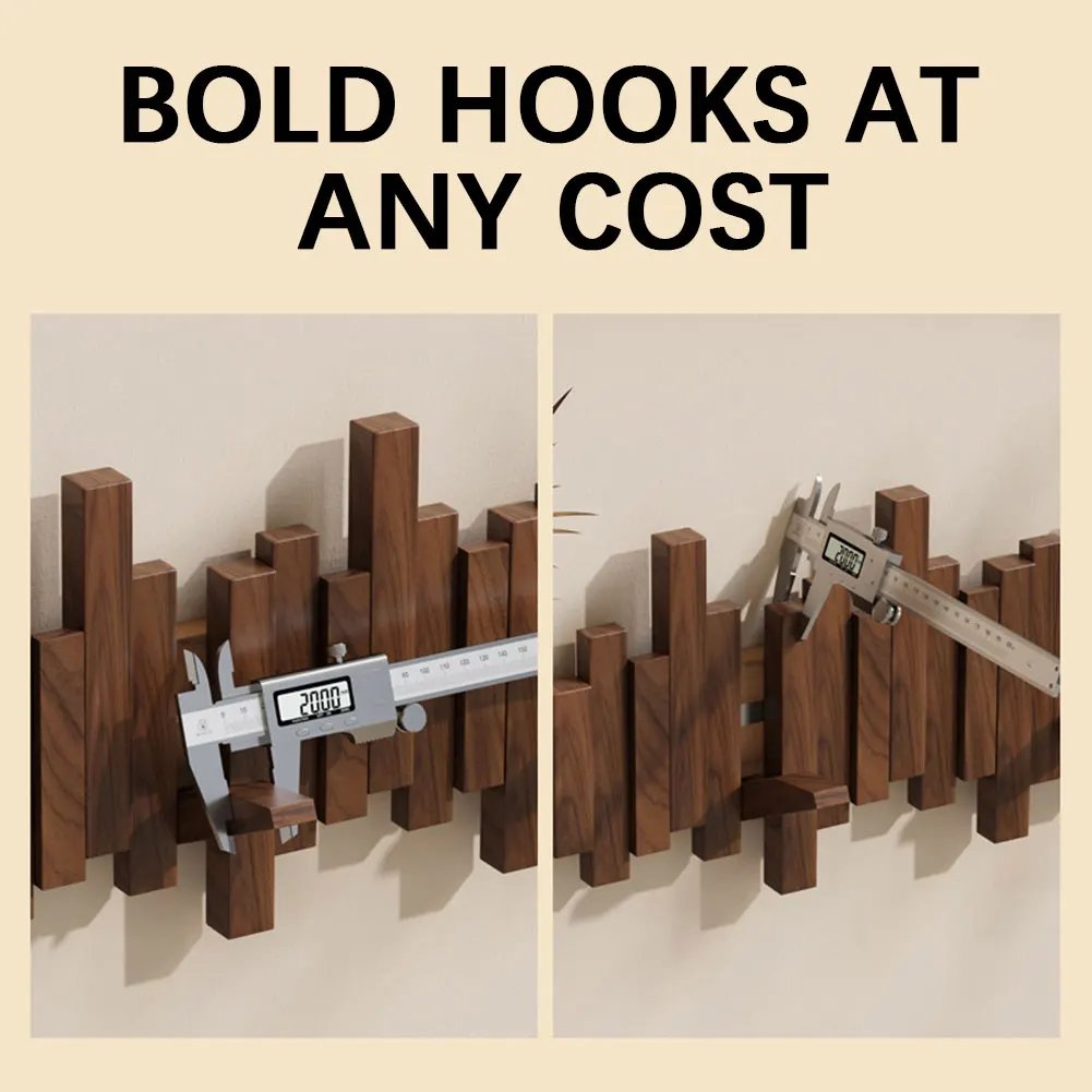 Coat Racks Wall Hanging Wall Entry Door Porch Hanging Scarf Coat Rack Perforated Solid Wood Creative Piano Keys Clothes Hook