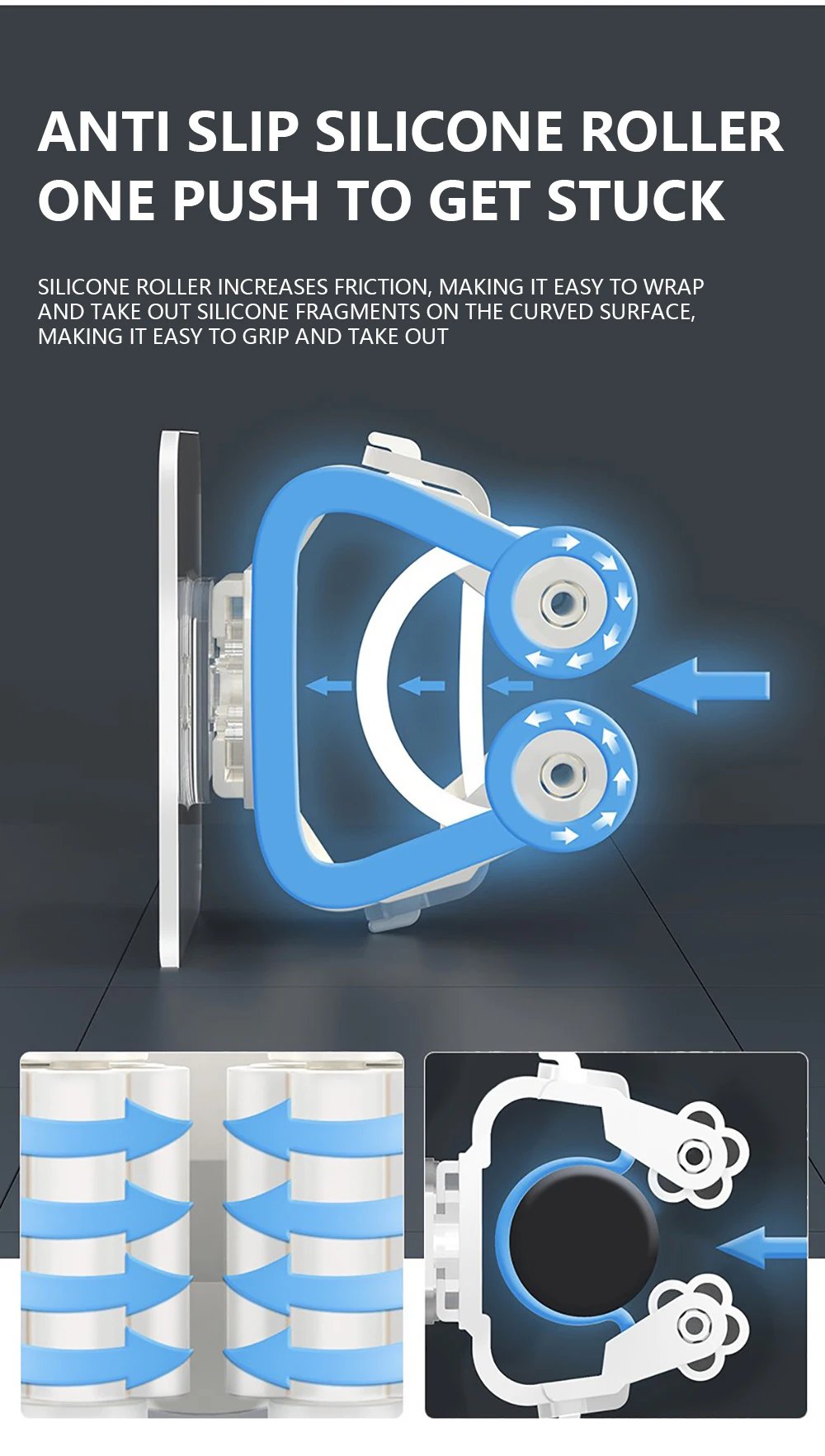 Mop Hanger 4 Pack,Broom Holder Self Adhesive Hanger Wall Mount for Hanging and Storaging Organizing Laundry Room Bathroom