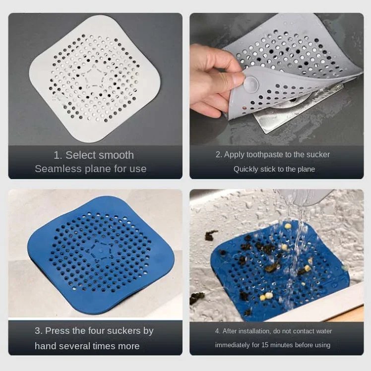 Floor Drain Hair Catcher Shower Anti-blocking Deodorant Stopper Silicone Pad Sink Plug Filter Sewer Strainer Bathroom Supplies Floor Drain Hair Catcher Shower Anti-blocking Deodorant Stopper Silicone Pad Sink Plug Filter Sewer Strainer Bathroom Supplies