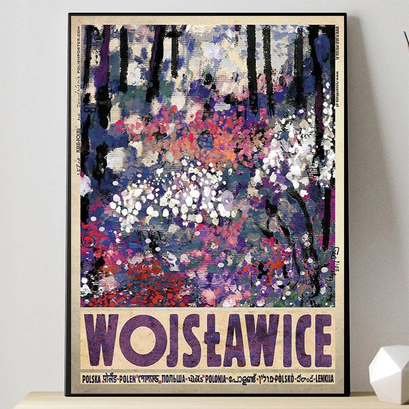 Vintage Poland City Posters Biebrza Solina Zakopane Canvas Printing Prints Wall Art Picture for Living Room Home Decor Gift