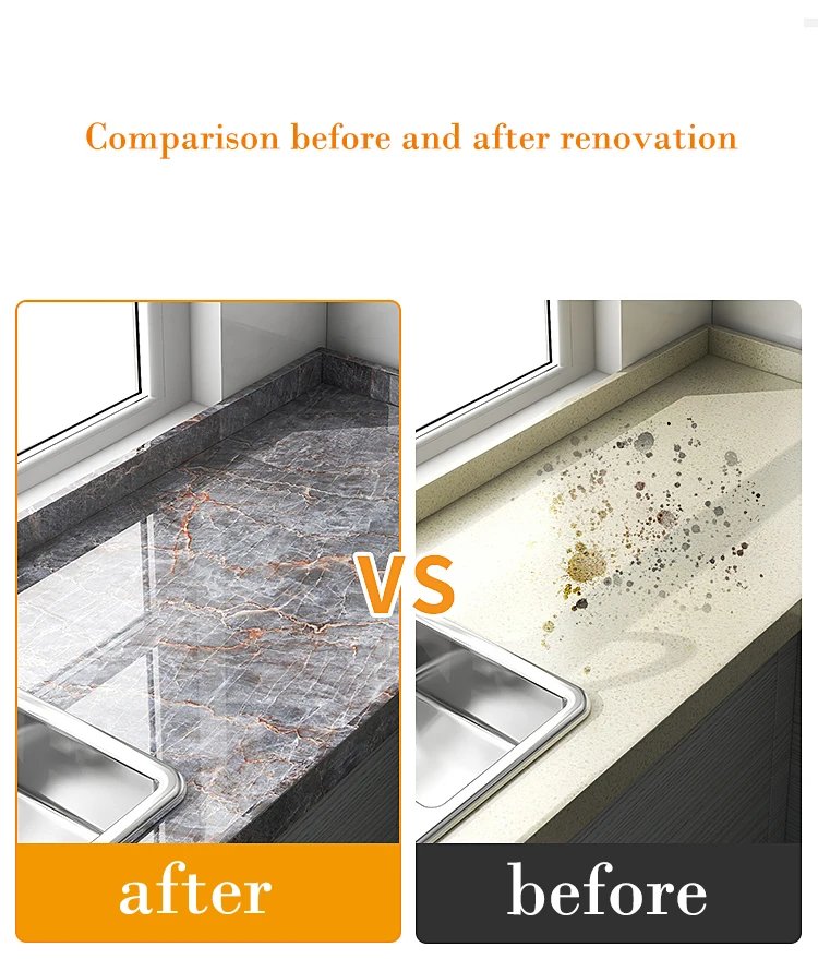 40cm Marble Kitchen Oil-Proof Film Stove Waterproof Self-Adhesive Wallpaper Countertop Cabinet Renovation Tile Wall Stickers