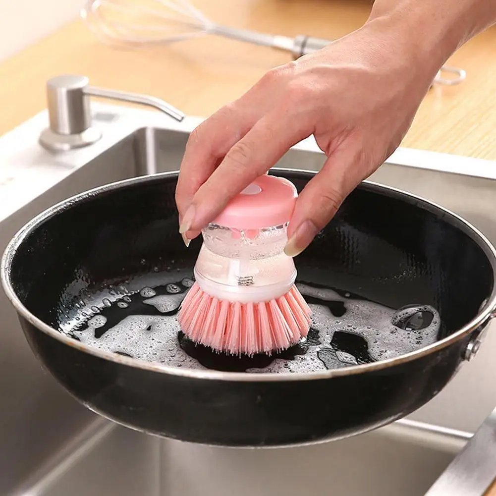 Kitchen Wash Pot Dish Brush Astronaut Washing Utensils With Automatic Soap Liquid Dispenser Household Cleaning Accessories Kitchen Wash Pot Dish Brush Astronaut Washing Utensils With Automatic Soap Liquid Dispenser Household Cleaning Accessories