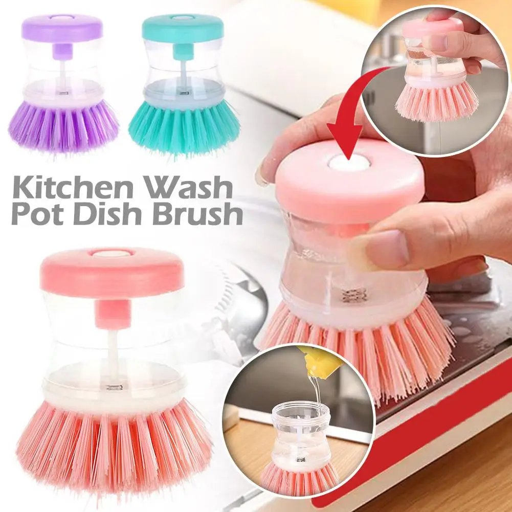 Kitchen Wash Pot Dish Brush Astronaut Washing Utensils With Automatic Soap Liquid Dispenser Household Cleaning Accessories Kitchen Wash Pot Dish Brush Astronaut Washing Utensils With Automatic Soap Liquid Dispenser Household Cleaning Accessories