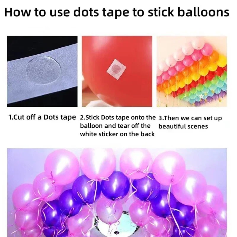 100/500/1000pcs Double-sided Adhesive Dots Transparent Removable Balloon Adhesive Tape Glue For Wedding Birthday Party Decor