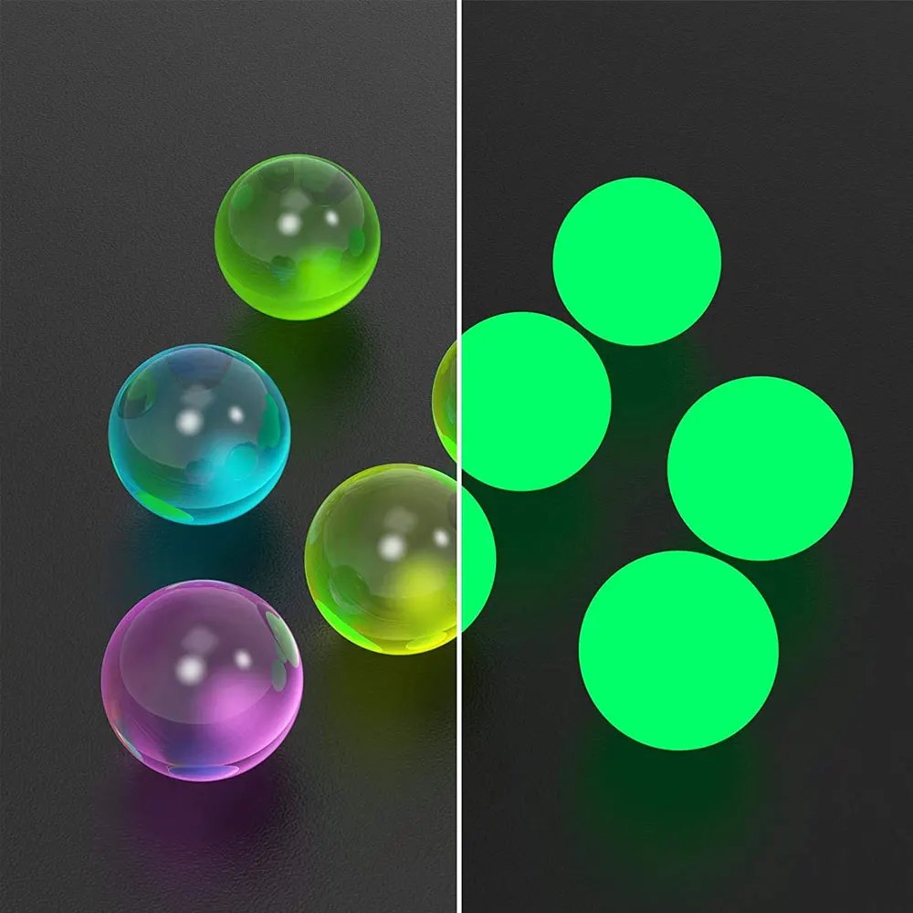 2pc Fluorescence Luminous Sticky Ball Anti Stress Decompression Glow Pop In The Dark for Kids Children Gift Party Event Supplies