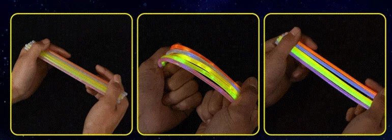 Luminous Colorful Glow Sticks Fluorescence Glowing in The Dark DIY Bracelet Necklace Glowstick for Birthday Wedding Party Decor