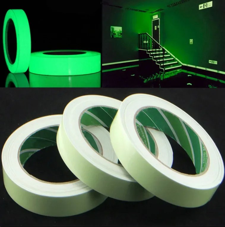 Night Light Strip Waterproof Tape Can Be Cut Wall Stickers Green Luminous Tape Glow in The Dark Staircase Fire Warning Home