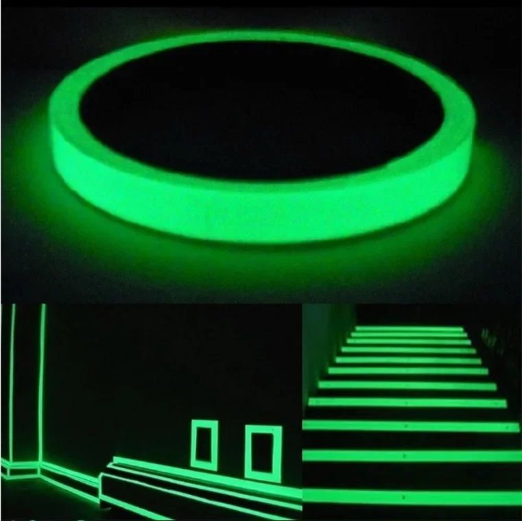 Night Light Strip Waterproof Tape Can Be Cut Wall Stickers Green Luminous Tape Glow in The Dark Staircase Fire Warning Home