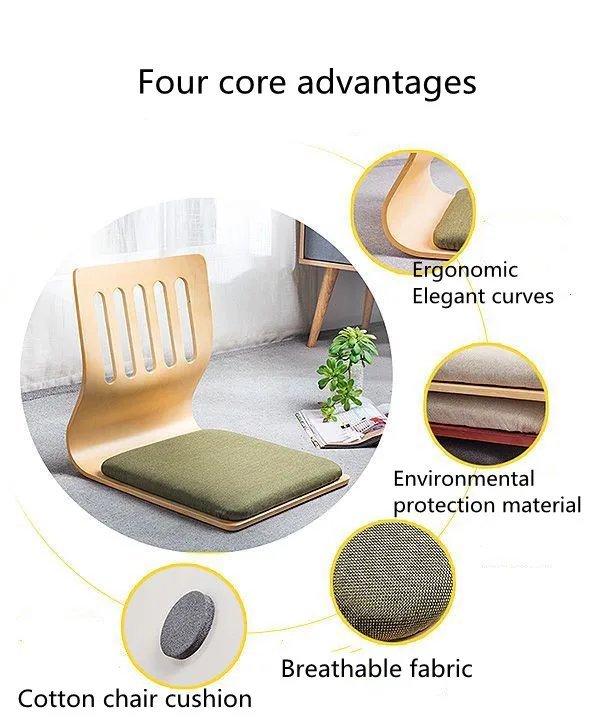 Lazy Creative Tatami Chair Living Room Sofa L Shape Bedroom Balcony Floor Back-Up Chair Legless Chair Indoor Chair Japanese