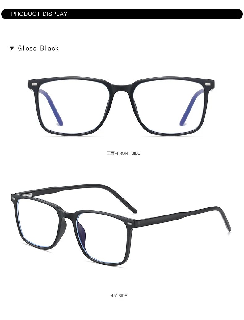 2024 Trending Blue Light Blocking Men's Glasses Gaming TR90 Matte Black Anti Ray Eyeglasses Women Transparent Fashion Eyewear 2024 Trending Blue Light Blocking Men's Glasses Gaming TR90 Matte Black Anti Ray Eyeglasses Women Transparent Fashion Eyewear