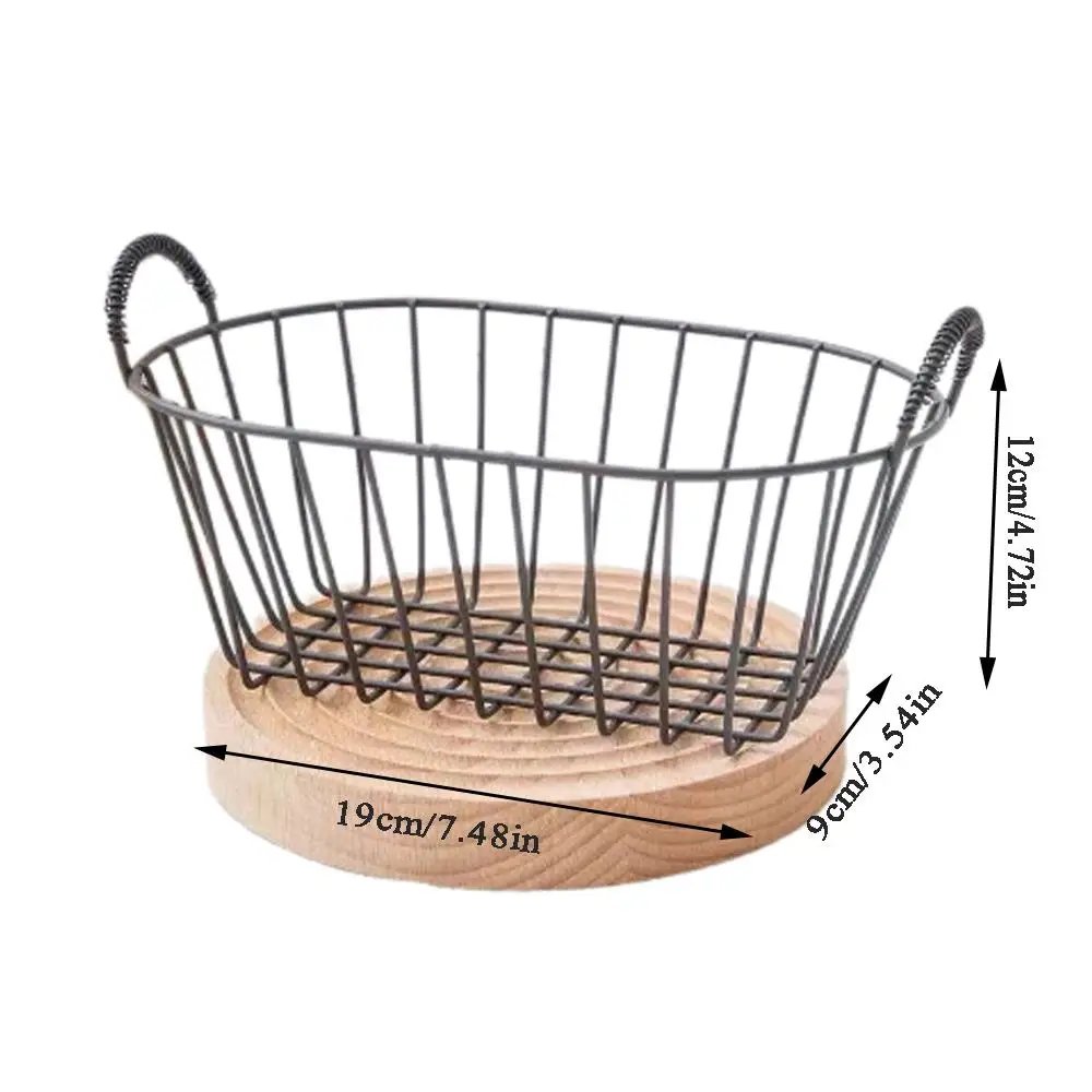 Snack Wire Baskets Iron Mesh Fruit Basket Sundries Organizer Bread Holder Photo Props Storage Iron Basket Storage Organizer