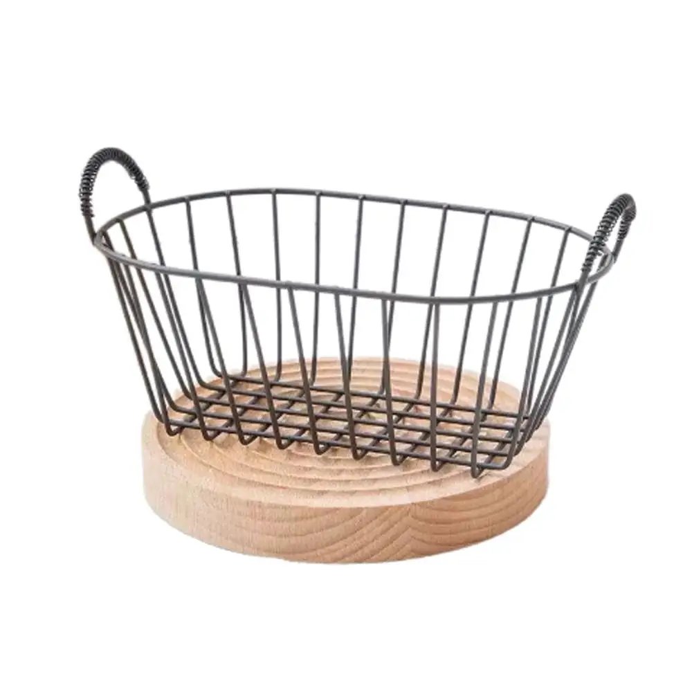 Snack Wire Baskets Iron Mesh Fruit Basket Sundries Organizer Bread Holder Photo Props Storage Iron Basket Storage Organizer