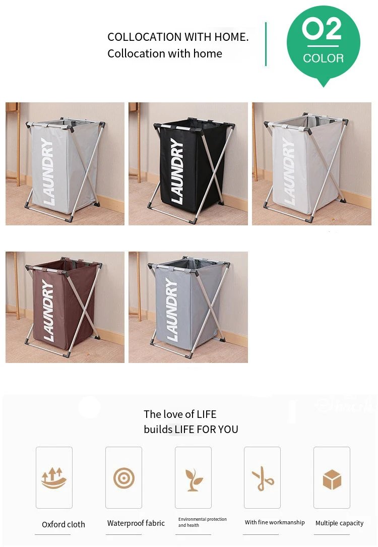 Large Laundry Basket Foldable Waterproof Grid Organizer Basket Dirty Clothes Toys Laundry Baskets Storage Household Organizers