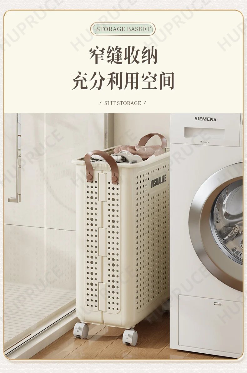 Foldable Laundry Basket hamper with casters for Washing Clothes