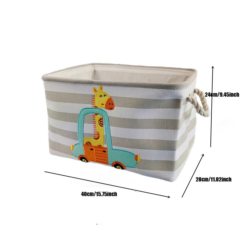 Baby Laundry Basket Cute Dinosaur Foldable Toy Storage Bucket Picnic Dirty Clothes Basket Box Organizer Cartoon Animal