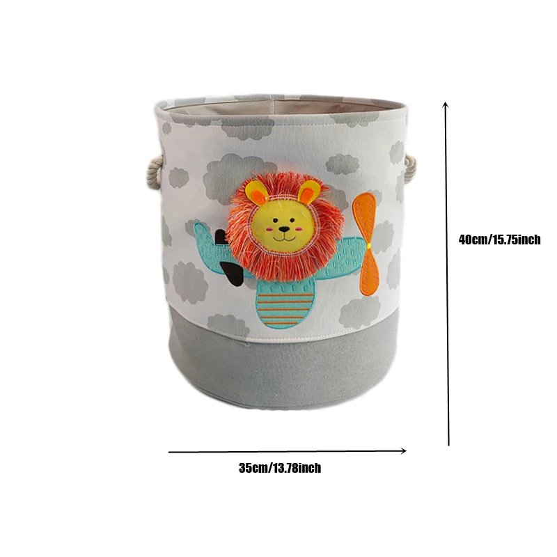 Baby Laundry Basket Cute Dinosaur Foldable Toy Storage Bucket Picnic Dirty Clothes Basket Box Organizer Cartoon Animal