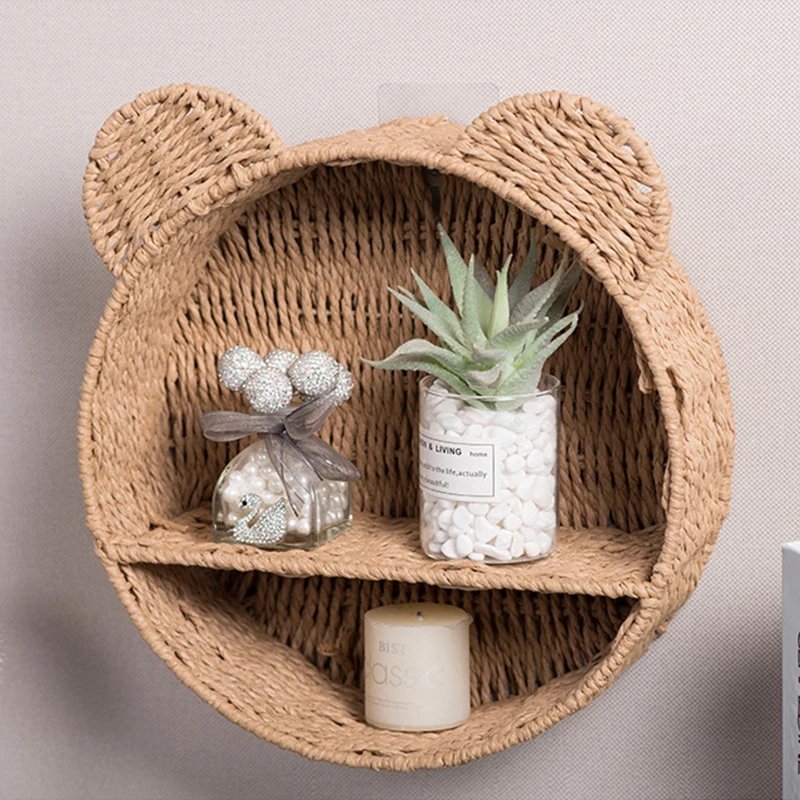 Imitation Rattan Food Grade Plastic Fruit Basket Storage Basket Wall Mounted Storage Rack Straw Woven Handmade Storage Basket Imitation Rattan Food Grade Plastic Fruit Basket Storage Basket Wall Mounted Storage Rack Straw Woven Handmade Storage Basket