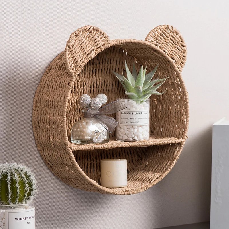Imitation Rattan Food Grade Plastic Fruit Basket Storage Basket Wall Mounted Storage Rack Straw Woven Handmade Storage Basket Imitation Rattan Food Grade Plastic Fruit Basket Storage Basket Wall Mounted Storage Rack Straw Woven Handmade Storage Basket