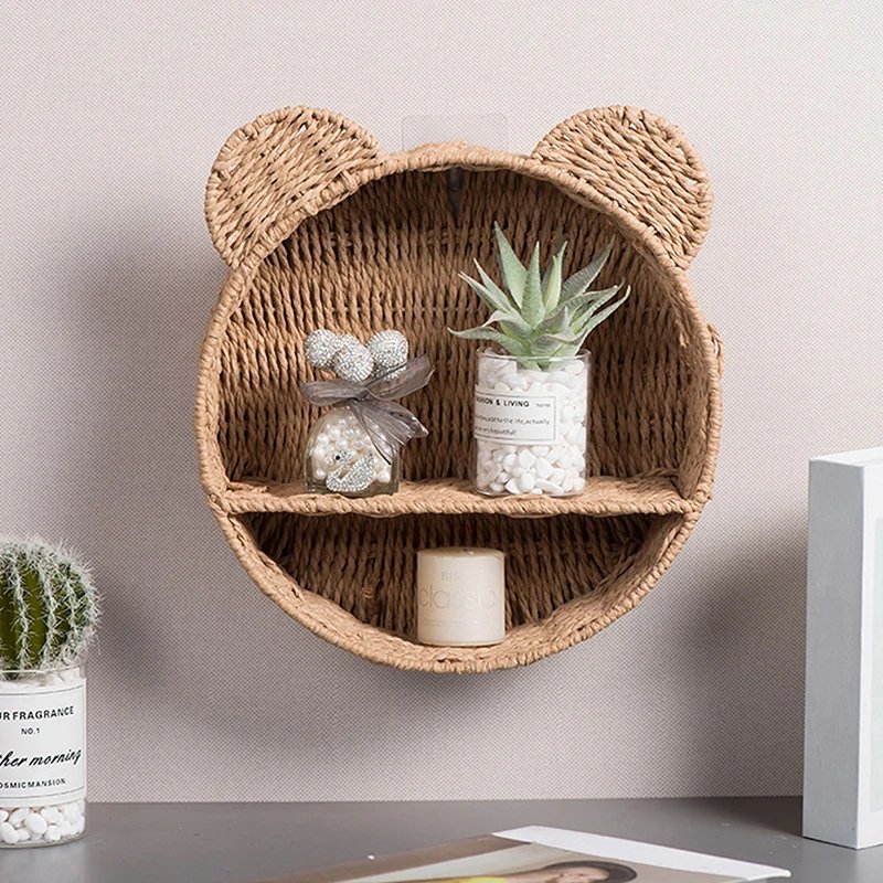 Imitation Rattan Food Grade Plastic Fruit Basket Storage Basket Wall Mounted Storage Rack Straw Woven Handmade Storage Basket Imitation Rattan Food Grade Plastic Fruit Basket Storage Basket Wall Mounted Storage Rack Straw Woven Handmade Storage Basket