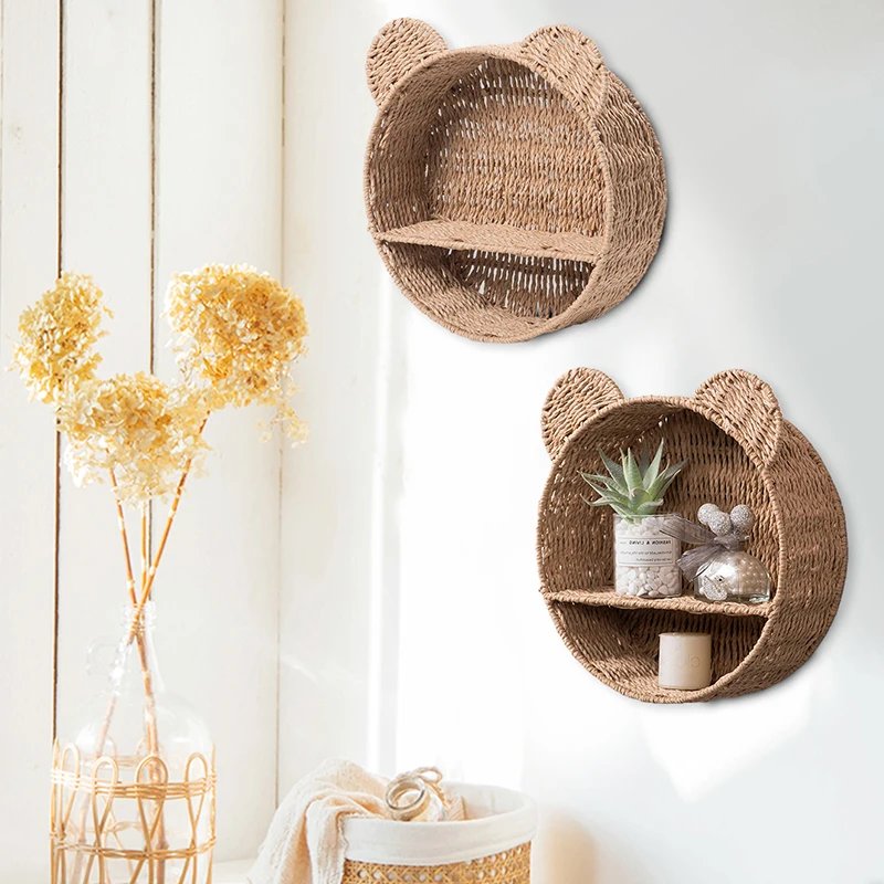 Imitation Rattan Food Grade Plastic Fruit Basket Storage Basket Wall Mounted Storage Rack Straw Woven Handmade Storage Basket Imitation Rattan Food Grade Plastic Fruit Basket Storage Basket Wall Mounted Storage Rack Straw Woven Handmade Storage Basket