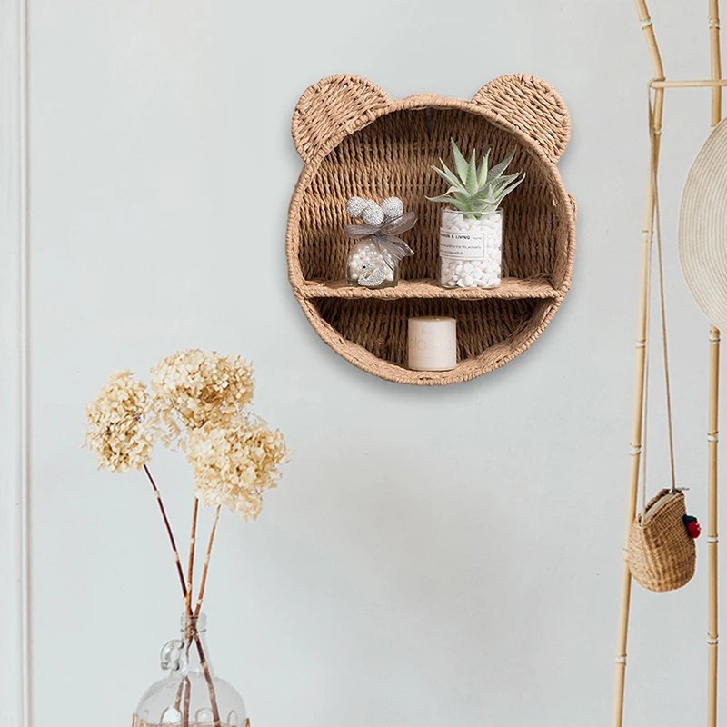 Imitation Rattan Food Grade Plastic Fruit Basket Storage Basket Wall Mounted Storage Rack Straw Woven Handmade Storage Basket Imitation Rattan Food Grade Plastic Fruit Basket Storage Basket Wall Mounted Storage Rack Straw Woven Handmade Storage Basket