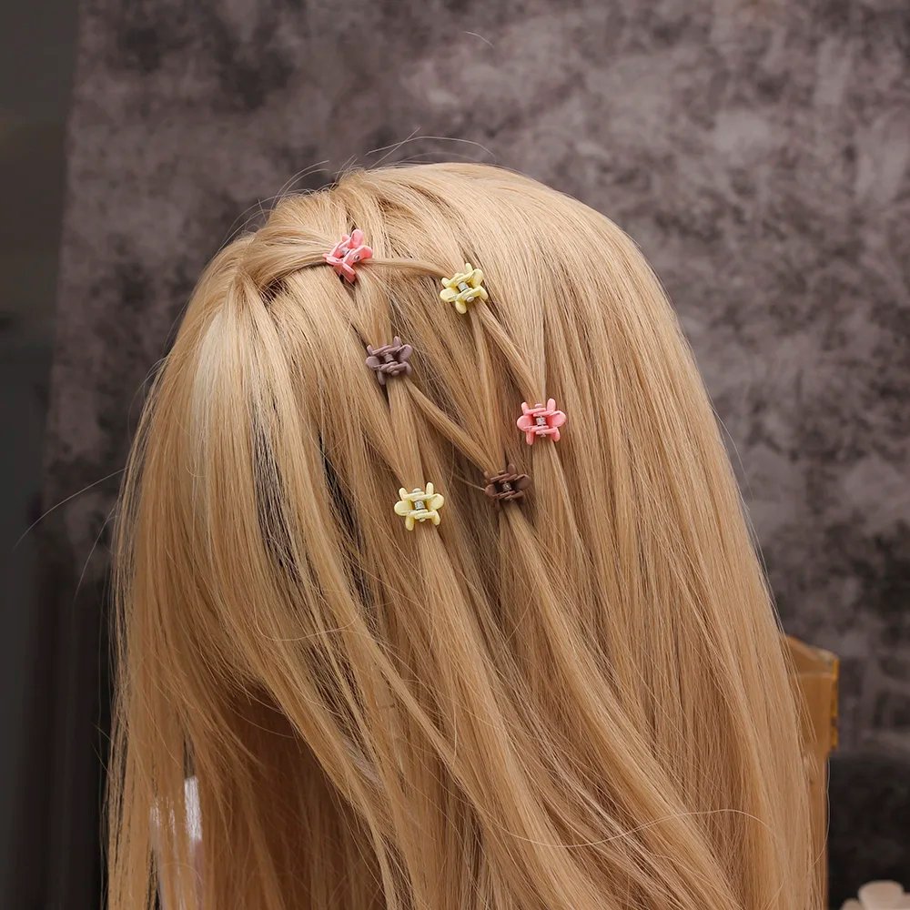 10/40pcs Girs Small Hair Claws Cute Colorful Flower Star Lovely Hair Decorate Claw Clips Hairpins Kids Sweet Hair Accessories