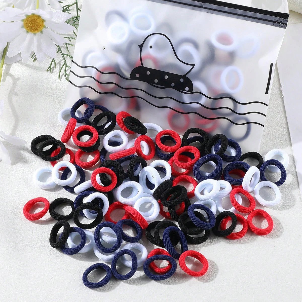 100/300Pcs Children Elastic Hair Bands Girls Rubber Band Kids Sweet Scrunchie Hair Ties Baby Headband Kids Hair Accessories