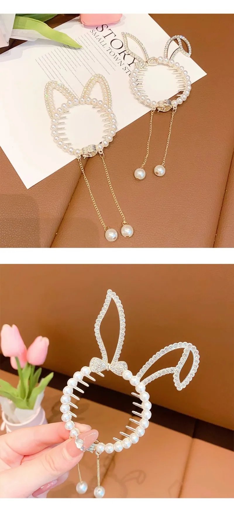 Shiny Angel Wing Animal Ears Baby Hair Clip Elegant Tassel Pearl Hairpins Ponytail Headband for Women Girl Kids Hair Accessories Shiny Angel Wing Animal Ears Baby Hair Clip Elegant Tassel Pearl Hairpins Ponytail Headband for Women Girl Kids Hair Accessories