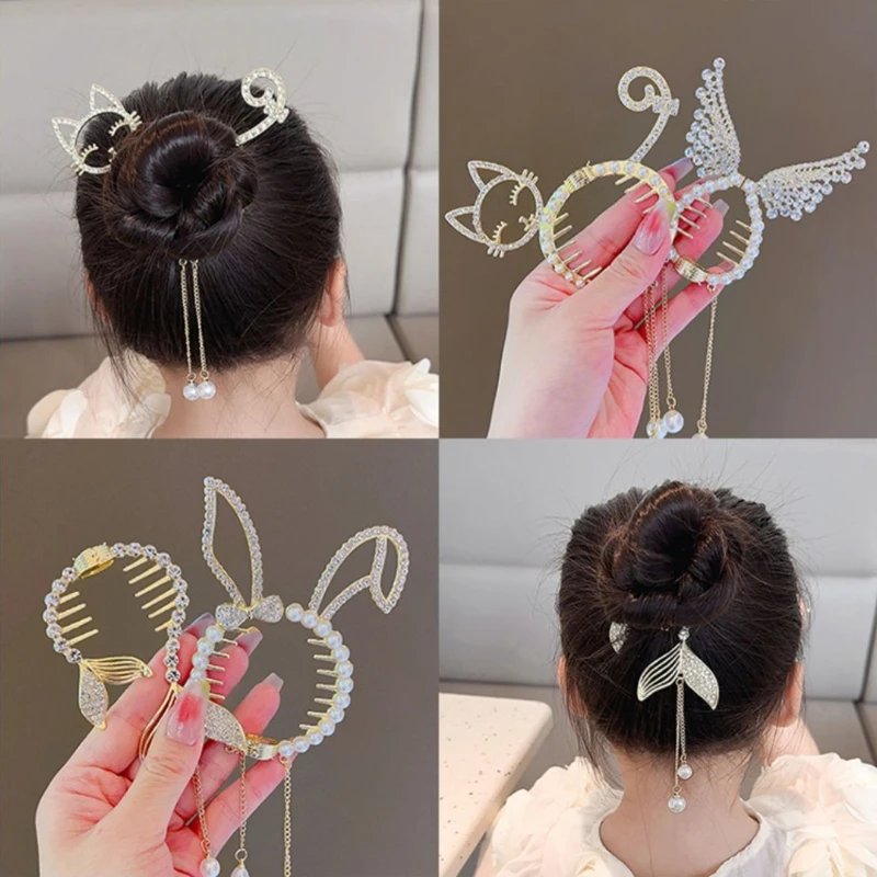 Shiny Angel Wing Animal Ears Baby Hair Clip Elegant Tassel Pearl Hairpins Ponytail Headband for Women Girl Kids Hair Accessories Shiny Angel Wing Animal Ears Baby Hair Clip Elegant Tassel Pearl Hairpins Ponytail Headband for Women Girl Kids Hair Accessories