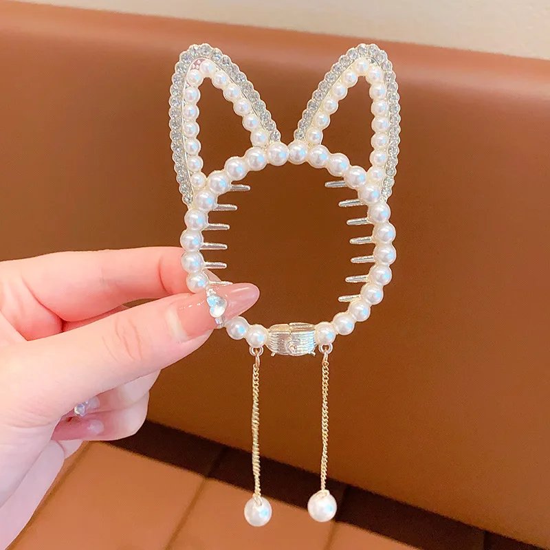 Shiny Angel Wing Animal Ears Baby Hair Clip Elegant Tassel Pearl Hairpins Ponytail Headband for Women Girl Kids Hair Accessories Shiny Angel Wing Animal Ears Baby Hair Clip Elegant Tassel Pearl Hairpins Ponytail Headband for Women Girl Kids Hair Accessories