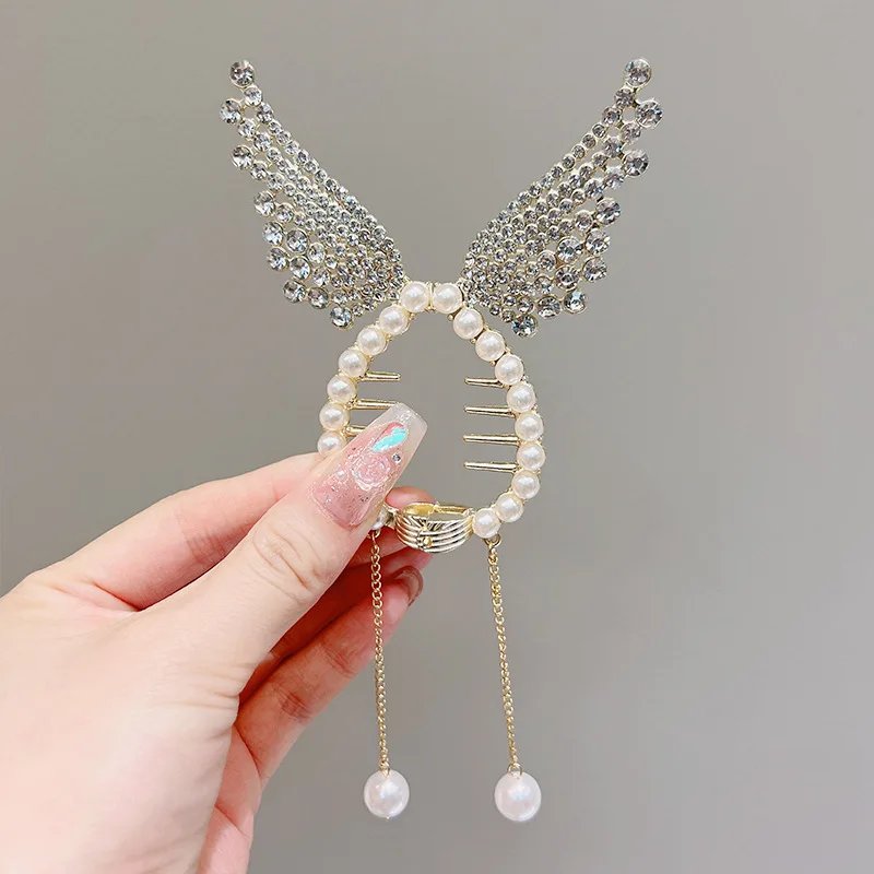 Shiny Angel Wing Animal Ears Baby Hair Clip Elegant Tassel Pearl Hairpins Ponytail Headband for Women Girl Kids Hair Accessories Shiny Angel Wing Animal Ears Baby Hair Clip Elegant Tassel Pearl Hairpins Ponytail Headband for Women Girl Kids Hair Accessories