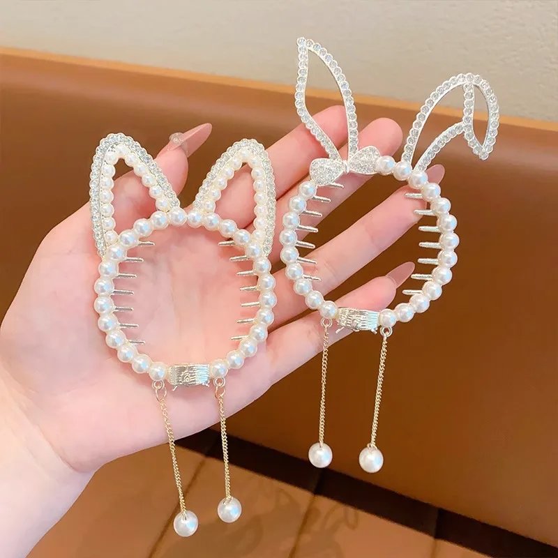 Shiny Angel Wing Animal Ears Baby Hair Clip Elegant Tassel Pearl Hairpins Ponytail Headband for Women Girl Kids Hair Accessories Shiny Angel Wing Animal Ears Baby Hair Clip Elegant Tassel Pearl Hairpins Ponytail Headband for Women Girl Kids Hair Accessories