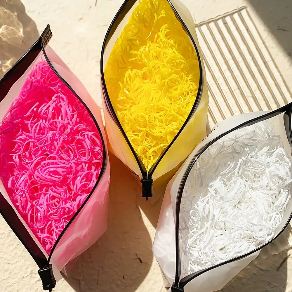 500/1000 Baby Girls Colourful Disposable Rubber Band Hair Ties Headband Toddler Ponytail Holder Bands Babe Hair Accessories