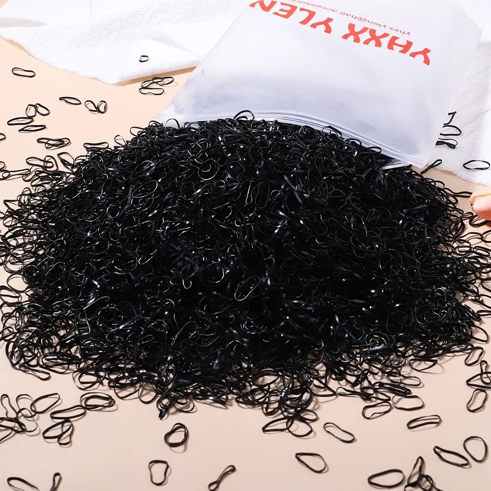 500/1000 Baby Girls Colourful Disposable Rubber Band Hair Ties Headband Toddler Ponytail Holder Bands Babe Hair Accessories