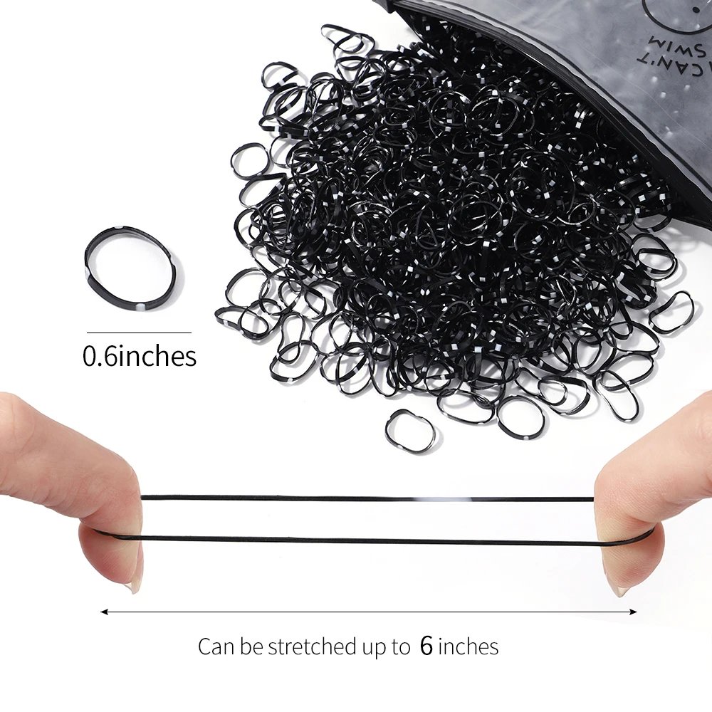 500/1000 Baby Girls Colourful Disposable Rubber Band Hair Ties Headband Toddler Ponytail Holder Bands Babe Hair Accessories