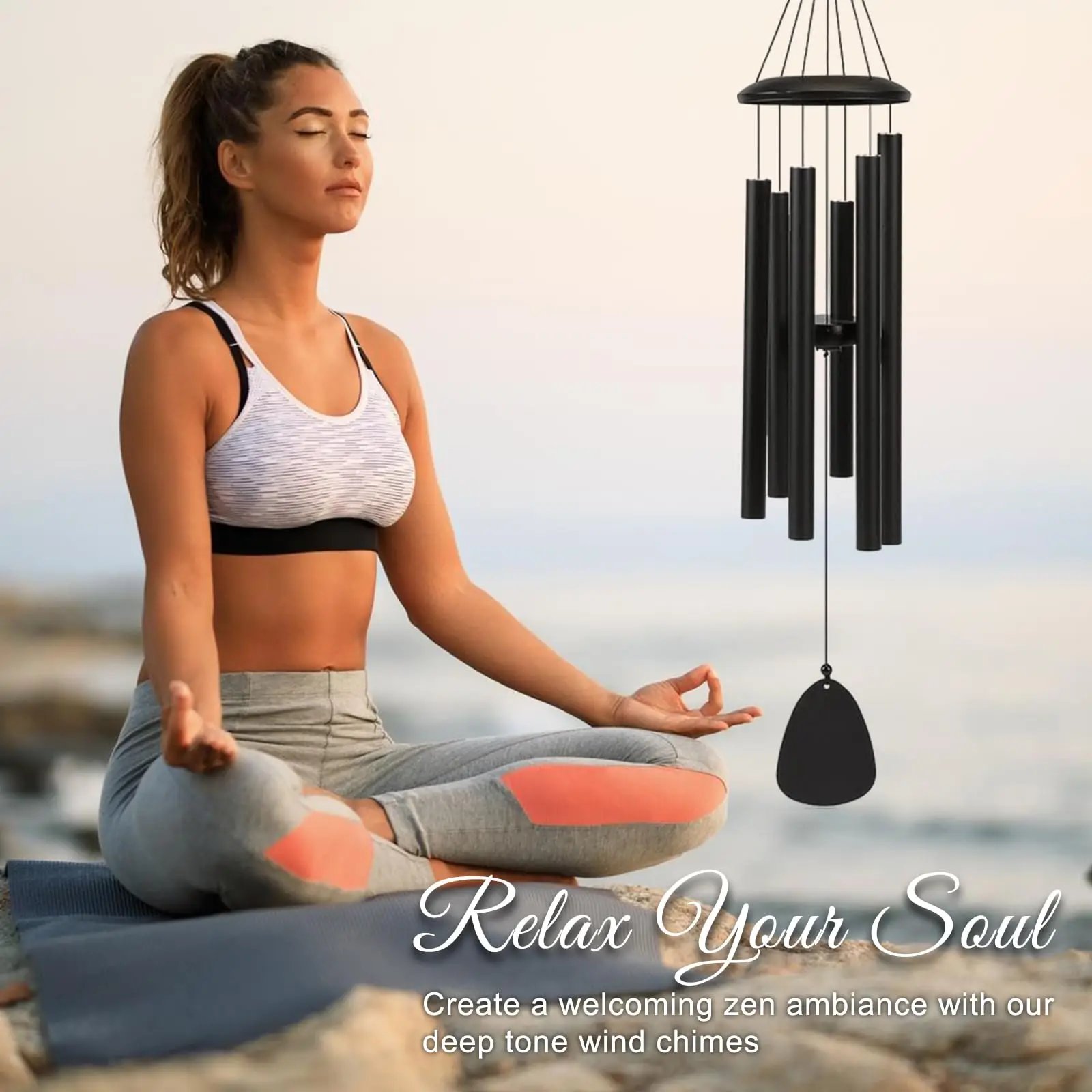 26 Inch Outdoor Wind Chimes Create an Atmosphere for Outdoor Decoration of Farmhouses Terraces Gardens Front Porch and Balconies
